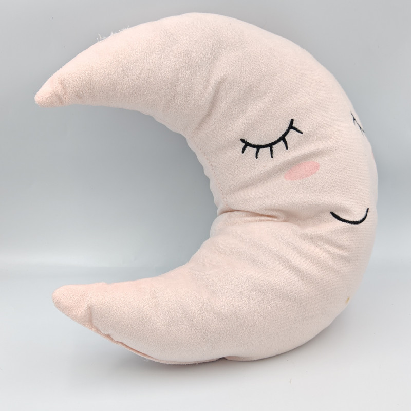 Doudou coussin lune rose ATMOSPHERA