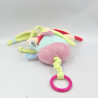 Doudou musical lapin bleu rose mauve vert Gourmandise BABY NAT