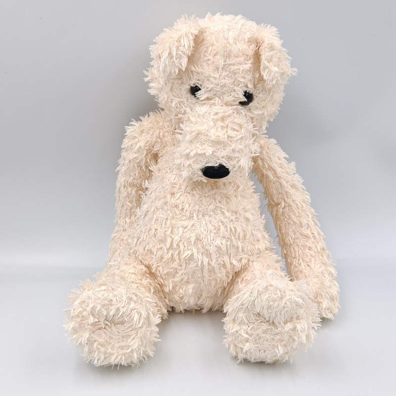 Doudou peluche ours blanc créme GIPSY