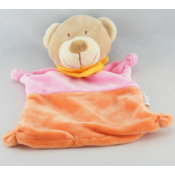 Doudou ours rose orange Nicotoy 