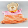 Doudou ours rose orange Nicotoy 