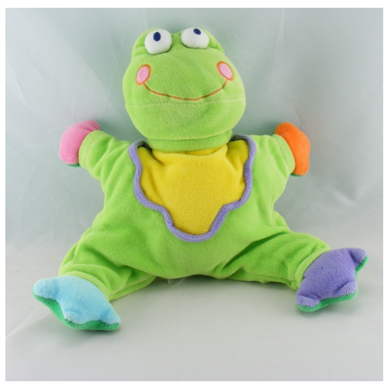 Doudou grenouille verte jaune JOLLYBABY