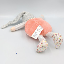 Doudou poupée bébé rose blanc panda COROLLE