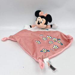 Doudou plat minnie rose blanc fleurs DISNEY