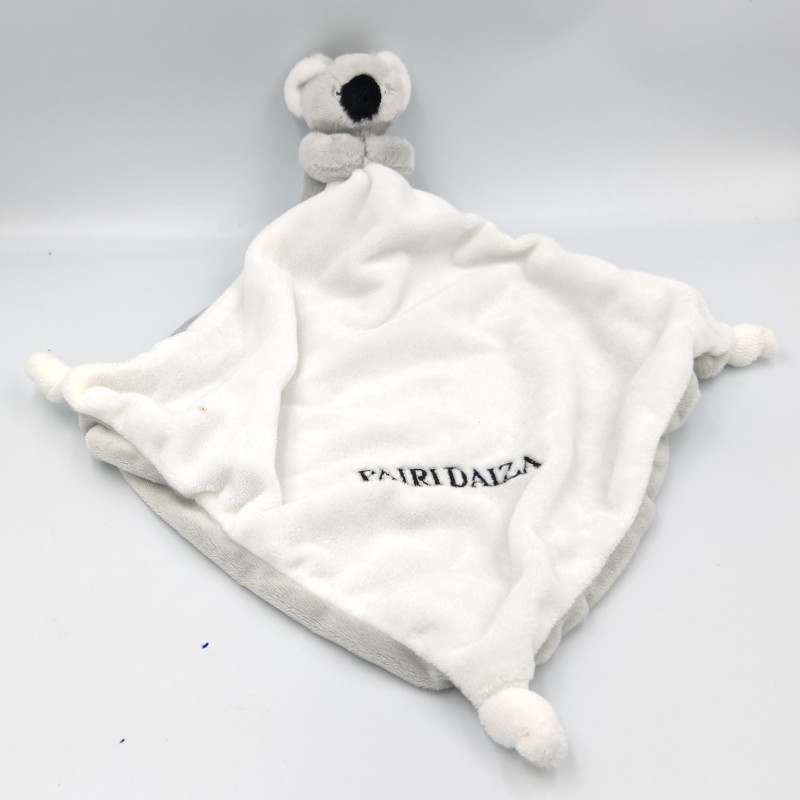 Doudou koala gris blanc mouchoir Pairi Daiza