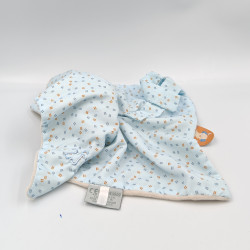 Doudou plat chien beige bleu lune Jim NATTOU