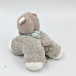 Doudou hippopotame gris bleu blanc NATTOU