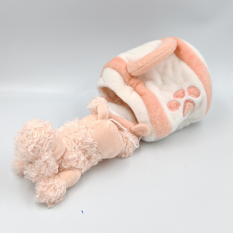 Niche avec peluche chien rose blanc NICOTOY