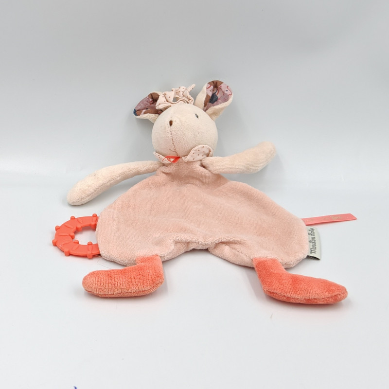 Doudou plat souris rose Mimi Il était une fois MOULIN ROTY