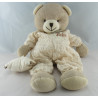 Doudou ours beige laine avec coussin DOUDOU ET COMPAGNIE