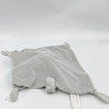 Doudou plat lapin blanc gris KIABI SIMBA TOYS taché