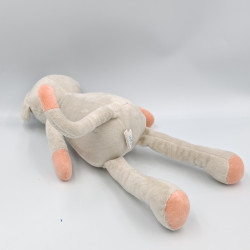 Doudou souris grise rose coeur ATMOSPHERA