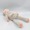 Doudou souris grise rose coeur ATMOSPHERA