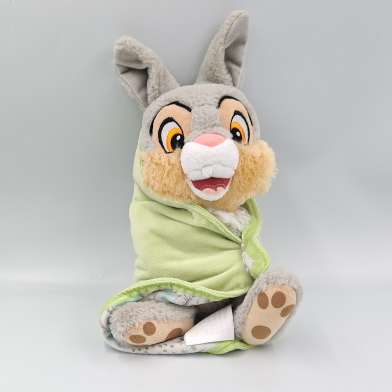 Doudou lapin Pan-pan mouchoir couverture verte DISNEY SIMBA TOYS