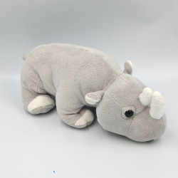 Doudou peluche rhinocéros gris NICOTOY