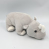 Doudou peluche rhinocéros gris NICOTOY