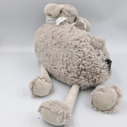 Doudou peluche mouton gris tout doux ATMOSPHERA