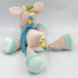 Doudou âne cheval bleu beige Tim et Tiloo NATTOU