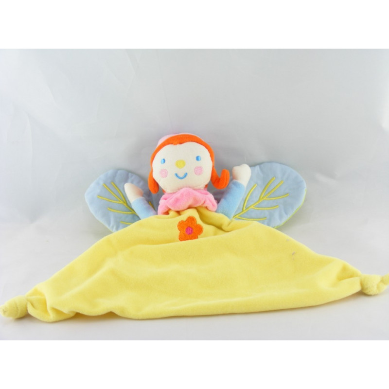 Doudou fée papillon jaune KATHERINE ROUMANOFF