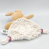Doudou plat luminescent lapin rose prune beige Lumilunes BABY NAT