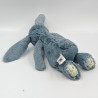 Doudou peluche lapin bleu fleurs Liberty JELLYCAT