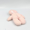 Ancien petit doudou poupée chiffon rose blanc fleurs COROLLE