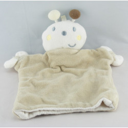 Doudou plat marionnette insecte papillon vert SIPLEC