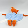 Doudou plat renard orange bleu rayé TOM & KIDDY TOMKIDS