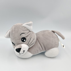 Doudou chien gris blanc ZEBRA