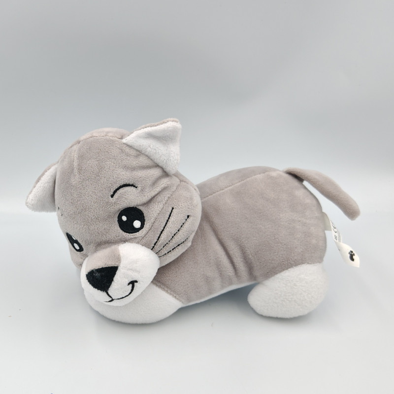 Doudou chien gris blanc ZEBRA