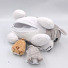 Doudou chien gris blanc ZEBRA