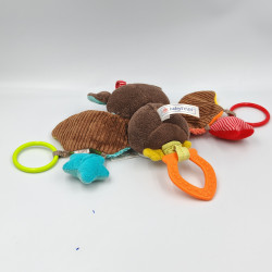 Doudou eveil vibrant chauve souris marron Baby FEHN