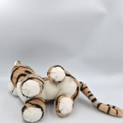 Peluche chat tigre beige marron blanc noir COLMAR
