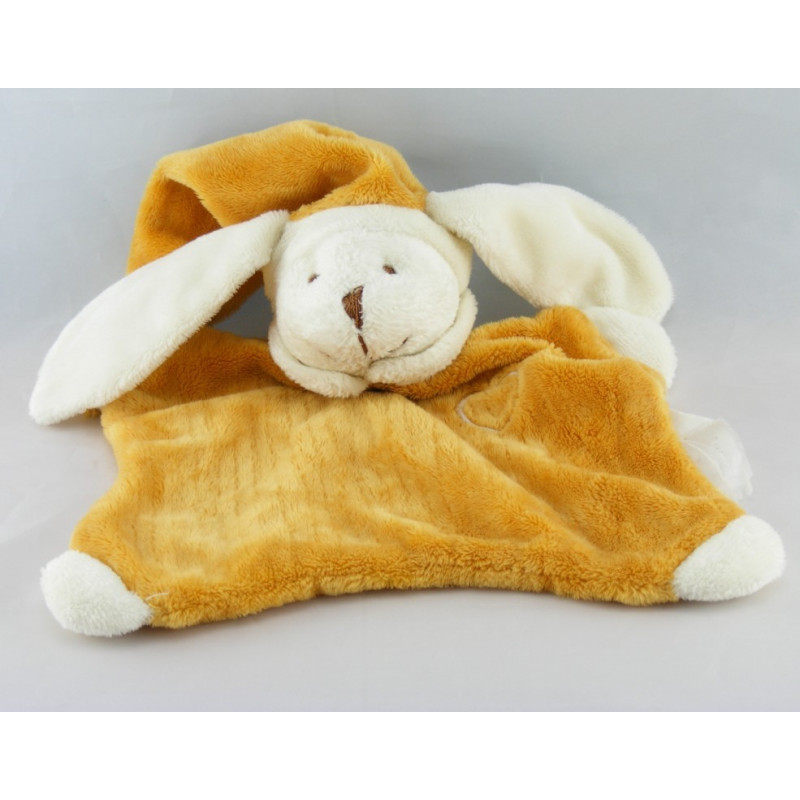 Doudou lapin beige blanc Natoudou EVEIL ET TENDRESSE