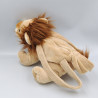 Doudou sac lion beige marron