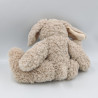 Doudou peluche lapin beige marron blanc