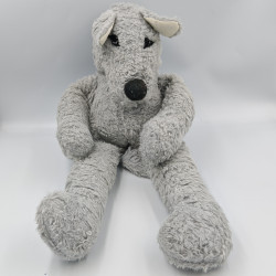 Grande peluche loup gris