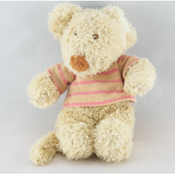 Doudou  souris beige maillot orange rouge TEX BABY