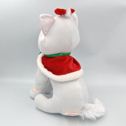 Peluche sonore Chat blanc Marie cape rouge de Noël Les Aristochats Disney