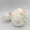 Doudou boule musical poupée lutin blanc orange vert motifs MOULIN ROTY