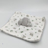 Doudou plat éléphant blanc gris SERGENT MAJOR