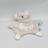 Doudou plat koala gris blanc bleu lune SUCRE D'ORGE