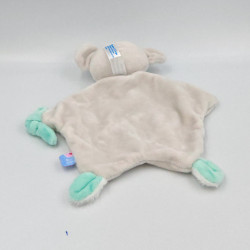 Doudou plat koala gris blanc bleu lune SUCRE D'ORGE
