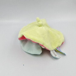 Doudou plat lapin rose vert bleu Gourmandise BABY NAT