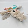 Doudou hochet de dentition en bois lapin beige AUCHAN