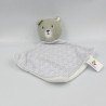 Doudou plat ours gris blanc pois P'TIT BISOU