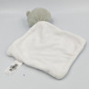 Doudou plat ours gris blanc pois P'TIT BISOU