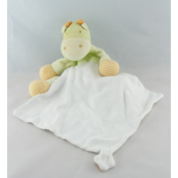Doudou vache verte mouchoir Cajou SUCRE D'ORGE