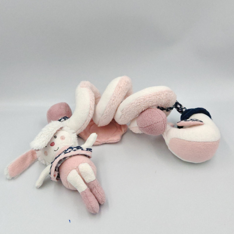 Spirale d'activités doudou lapin rose Miss Chipie SAUTHON