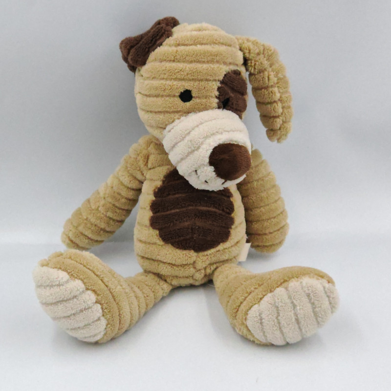 Doudou chien beige marron CA CREDIT AGRICOLE
